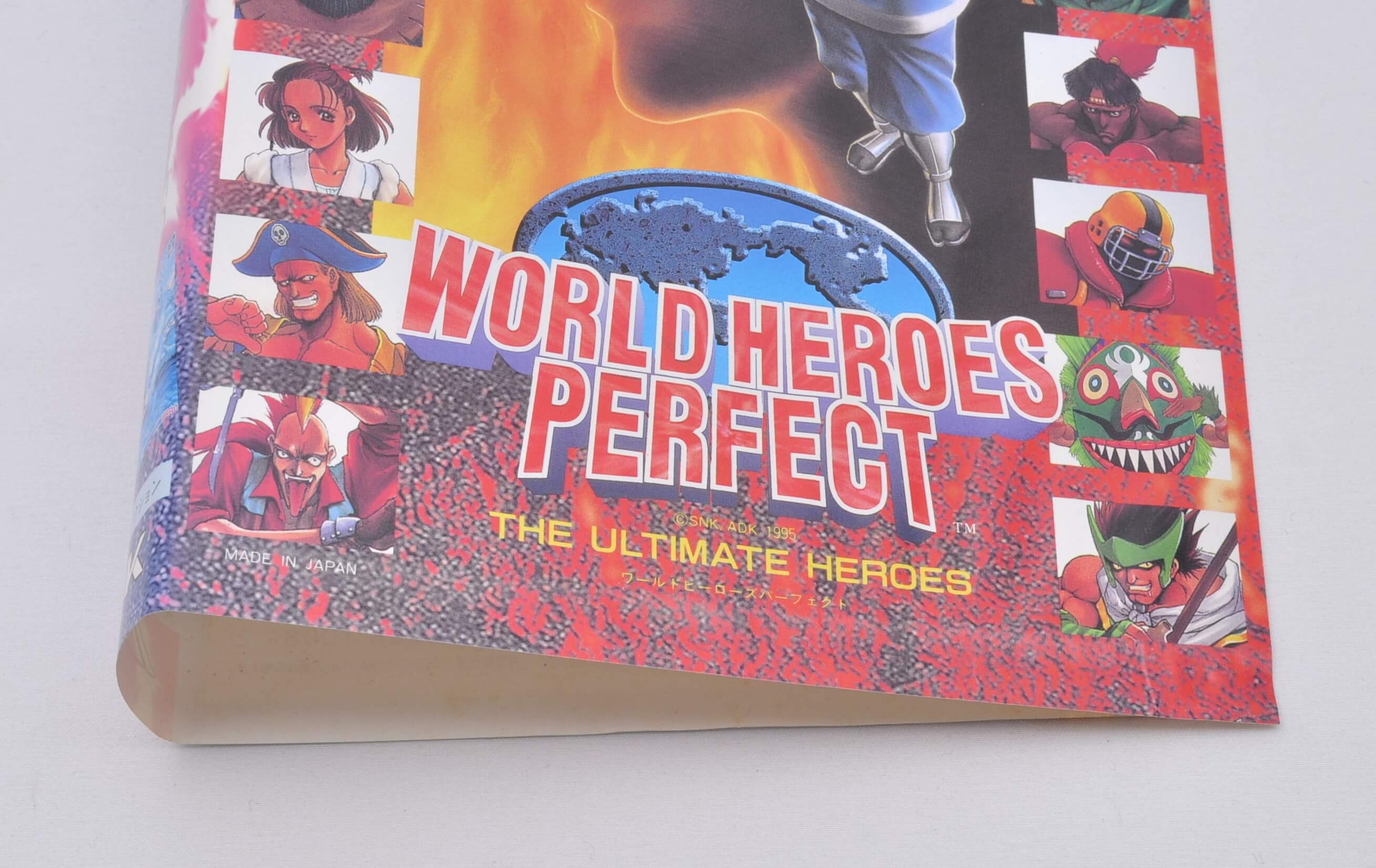 WORLD HEROES PERFECT Moderate Sun Fading on Spine Neo Geo NEOGEO