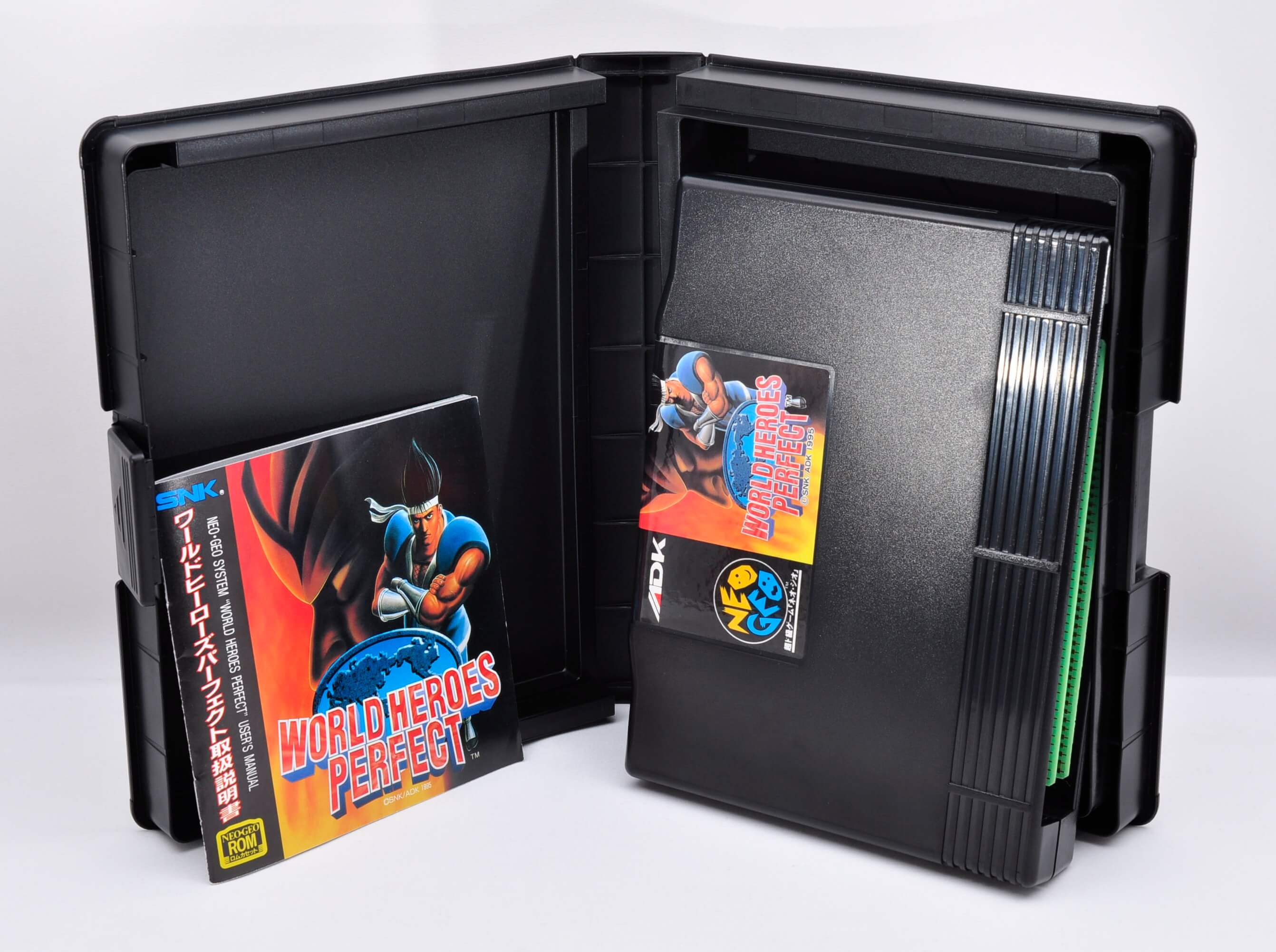 End of the worldのサイン入りメガジャケ WORLD HEROES PERFECT Neo Geo NEOGEO AES SNK ADK | eBay